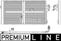 Condensor, airconditioning BEHR HELLA SERVICE *** PREMIUM LINE *** MAHLE, u.a. für Mercedes-Benz - thumbnail