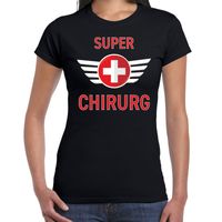 Super chirurg cadeau t-shirt zwart voor dames