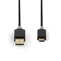 Nedis CCBW60600AT10 Kabel Usb 2.0 Type-c Male - A Male 1,0 M Antraciet