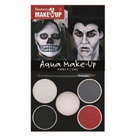 Halloween Schminkset rood/zwart/grijs/wit - Schmink