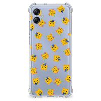 Doorzichtige Silicone Hoesje voor Samsung Galaxy A04e Katten Emojis