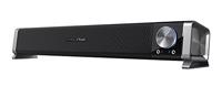 Trust Gaming GXT 618 Asto Soundbar Luidspreker, 12W Piekvermogen, Geluidssysteem met Koptelefoon- en Microfoonaansluiting, Speaker voor PC, TV - Zwart