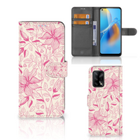 OPPO A74 4G Hoesje Pink Flowers