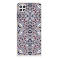 Samsung Galaxy A22 5G TPU Siliconen Hoesje Flower Tiles - thumbnail