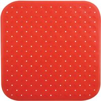 MSV Douche/bad anti-slip mat badkamer - rubber - rood - 54 x 54 cm   -