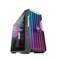 Cooler Master HAF 700 EVO pc behuizing - Full-Tower, E-ATX compatibel, sterke koeling met 5 geïnstalleerde ventilatoren, draaibare radiatorbeugels, realtime LCD display, ARGB-verlichting, gehard glas