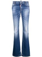 DSQUARED2 jean bootcut à patch logo - Bleu - thumbnail