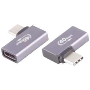 USB-C-adapter, 4.0, 90° hoek links/rechts, Pro Adapter, haaks 10080135 BKL Electronic 1 stuk(s)