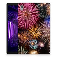 Lenovo Tab M10 HD (2de generatie) Leuke Siliconen Hoes Vuurwerk