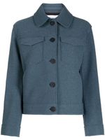 Harris Wharf London veste Western en laine bouillie - Bleu