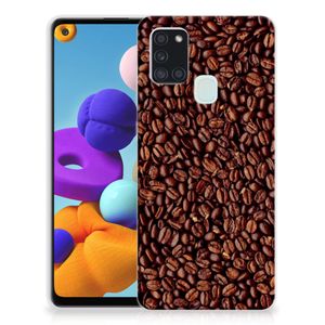 Samsung Galaxy A21s Siliconen Case Koffiebonen