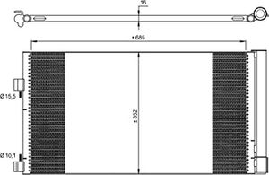 Condensor, airconditioning 35890