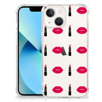 iPhone 13 mini Doorzichtige Silicone Hoesje Lipstick Kiss