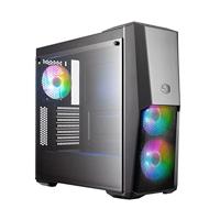 Cooler Master MasterBox MB500 ARGB - ATX PC behuizing met een half mesh paneel, 3 x 120mm geïnstalleerde ventilatoren, glazen zijpaneel, flexibele air flow configuraties - ARGB
