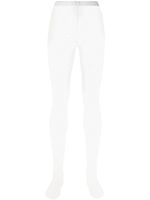 Comme Des Garçons legging à empiècements en résille - Blanc