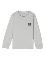 Stone Island Junior t-shirt à manches longues - Gris