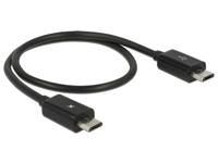 Delock USB-kabel USB 2.0 USB-micro-B stekker, USB-micro-B stekker 0.30 m Zwart Met OTG-functie 83570 - thumbnail