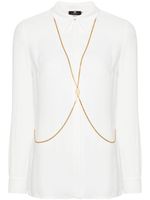 Elisabetta Franchi blouse à détail de chaîne - Blanc