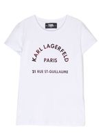 Karl Lagerfeld Kids t-shirt en coton Rue St. Guillaume à design stretch - Blanc