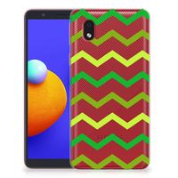 Samsung Galaxy A01 Core TPU bumper Zigzag Groen - thumbnail