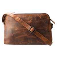 Leather Design Schoudertas Hunter Bruin