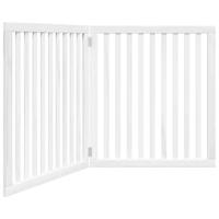 vidaXL Hondenhek inklapbaar 2 panelen 160 cm populierenhout wit, hondenhekje, veiligheidshekje, honden hek, veiligheidshek, babyhekje, hek voor honden