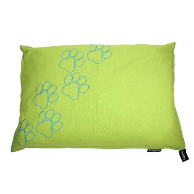 Lex & Max Hondenkussen Happy Feet Lime Groen - 100 X 70cm