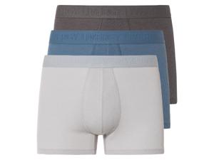 LIVERGY 3 heren boxers (XXL, Grijs/blauw/lichtgrijs)