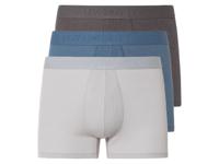 LIVERGY 3 heren boxers (M, Grijs/blauw/lichtgrijs)