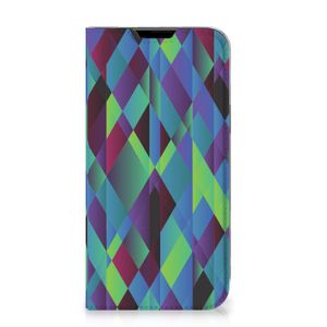 Apple iPhone 14 Plus Stand Case Abstract Green Blue