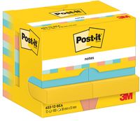 Post-It Notes Beachside, 100 vel, ft 38 x 51 mm, pak van 12 blokken