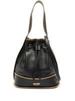 Moschino sac seau en cuir à fermeture zippée - Noir - thumbnail