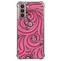 Samsung Galaxy S21 Plus Back Cover Swirl Pink - thumbnail