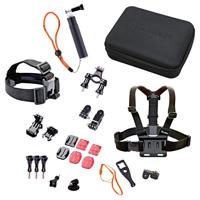 Rollei Actioncam accessoires set outdoor - 23-delige set, ideaal voor klimmen, wandelen en andere outdoor-activiteiten - voor Rollei Actioncams en GoPro