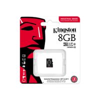 Kingston Technology Industrial flashgeheugen 8 GB MicroSDHC UHS-I Klasse 10 - thumbnail