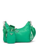 Prada sac porté épaule à plaque logo - Vert