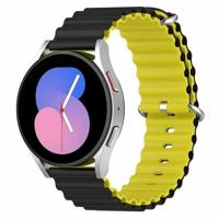 By Qubix - Compatible met Garmin Vivomove 3 / HR/Luxe/Sport/Style/Trend - Ocean Style bandje - Zwart/geel - Compatible Garmin bandje - Bandbreedte: 20mm