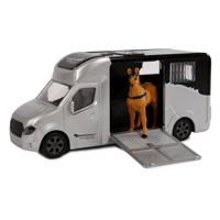 Kids Globe Globe Die-cast Paardentruck met Licht en Geluid Grijs - thumbnail