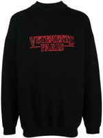 VETEMENTS pull à logo brodé - Noir