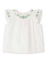 Bonpoint blouse Lala à fleurs brodées - Blanc