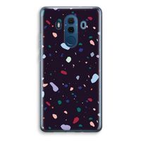 Dark Rounded Terrazzo: Huawei Mate 10 Pro Transparant Hoesje - thumbnail