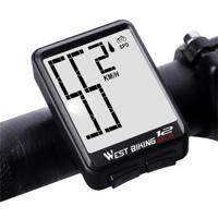 WEST BIKING MTB Road Fietscomputer Scherm Achtergrondverlichting Waterdicht Draadloze Multifunctionele Fiets Snelheidsmeter - Zwart - thumbnail