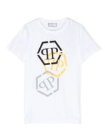 Philipp Plein Junior t-shirt en coton à logo imprimé - Blanc - thumbnail