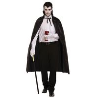 Halloween verkleed cape - voor volwassenen - zwart - Halloween kostuums   - - thumbnail