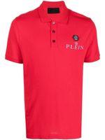 Philipp Plein polo à plaque logo - Rouge