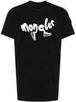 Moncler t-shirt en coton à logo imprimé - Noir - thumbnail