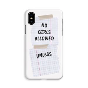 No Girls Allowed Unless: iPhone X Volledig Geprint Hoesje