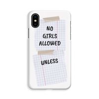 No Girls Allowed Unless: iPhone X Volledig Geprint Hoesje - thumbnail