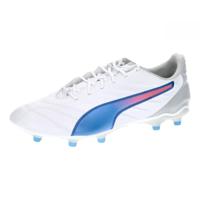PUMA Unisex King Pro Fg/Ag voetbalschoen, Puma Wit Bluemazing Flat Licht Grijs, 43 EU
