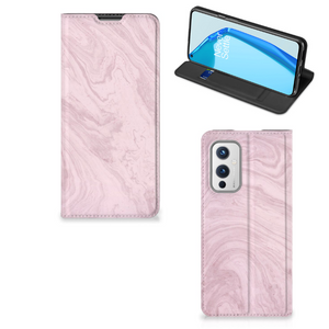 OnePlus 9 Standcase Marble Pink - Origineel Cadeau Vriendin